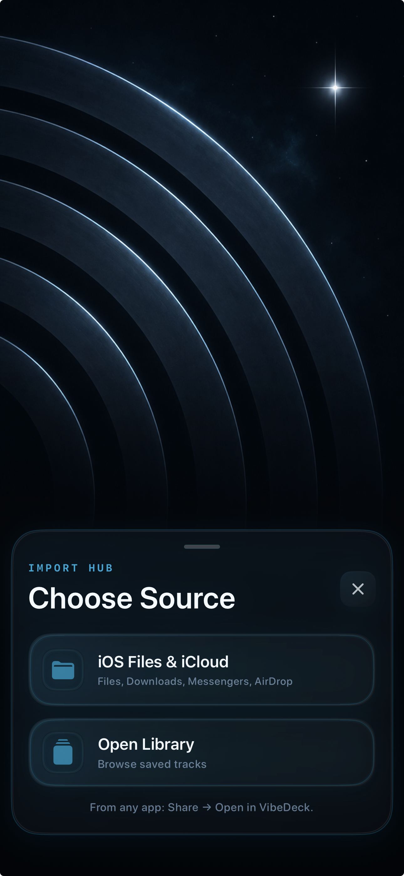 VibeDeck Import Hub